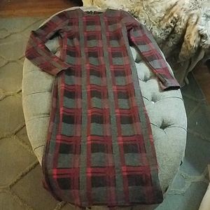Plaid knit dress by the Limited